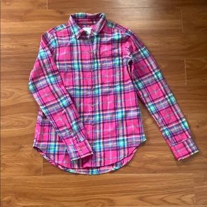 Plaid Multi Color button up shirt.